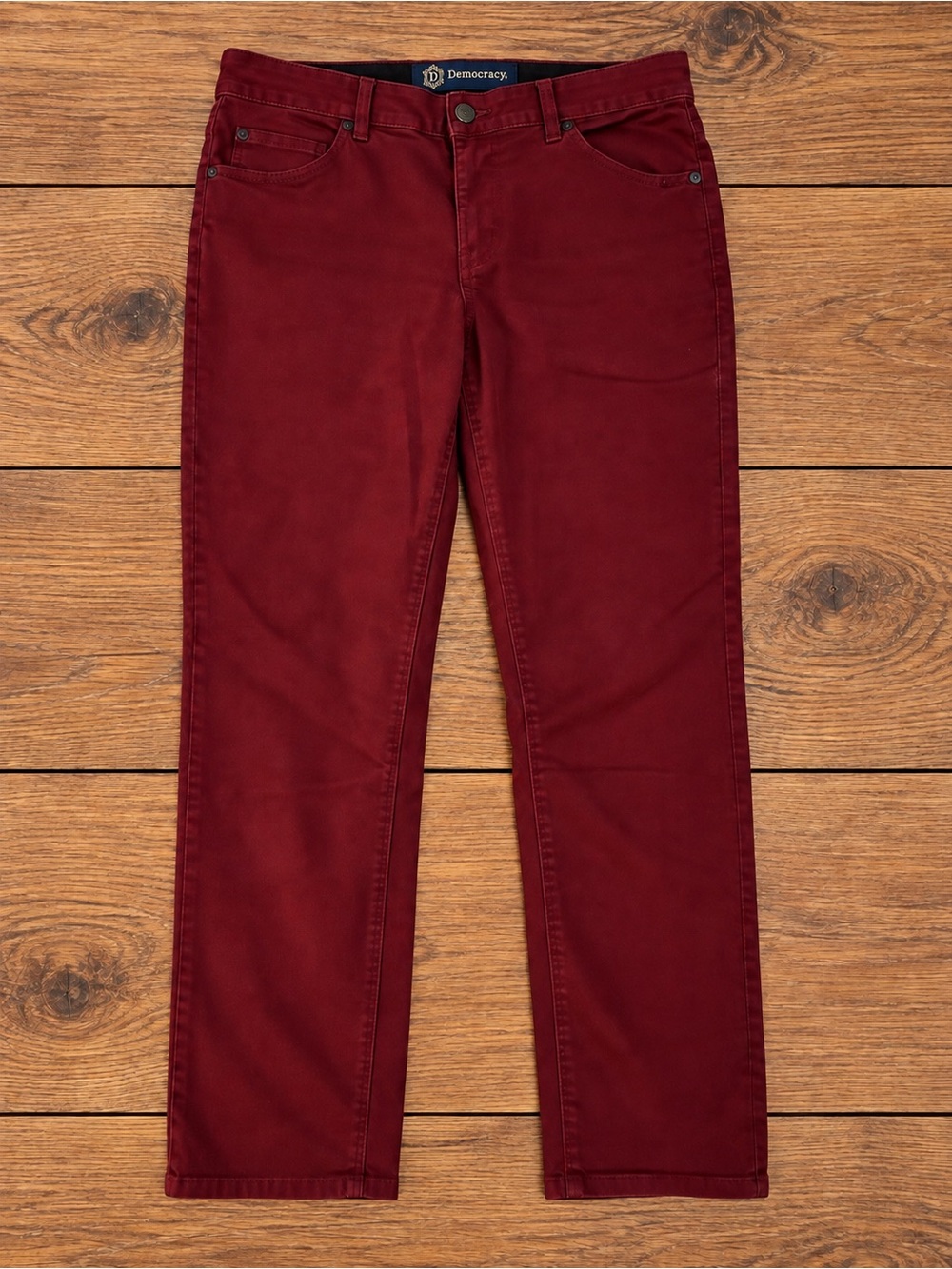Democracy Ab Solution Women’s 18W Burgundy Red Straight Leg Jeans Pants